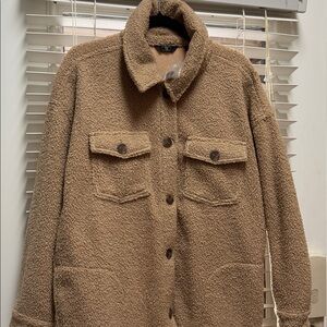 Cozy Tan Sherpa Jacket